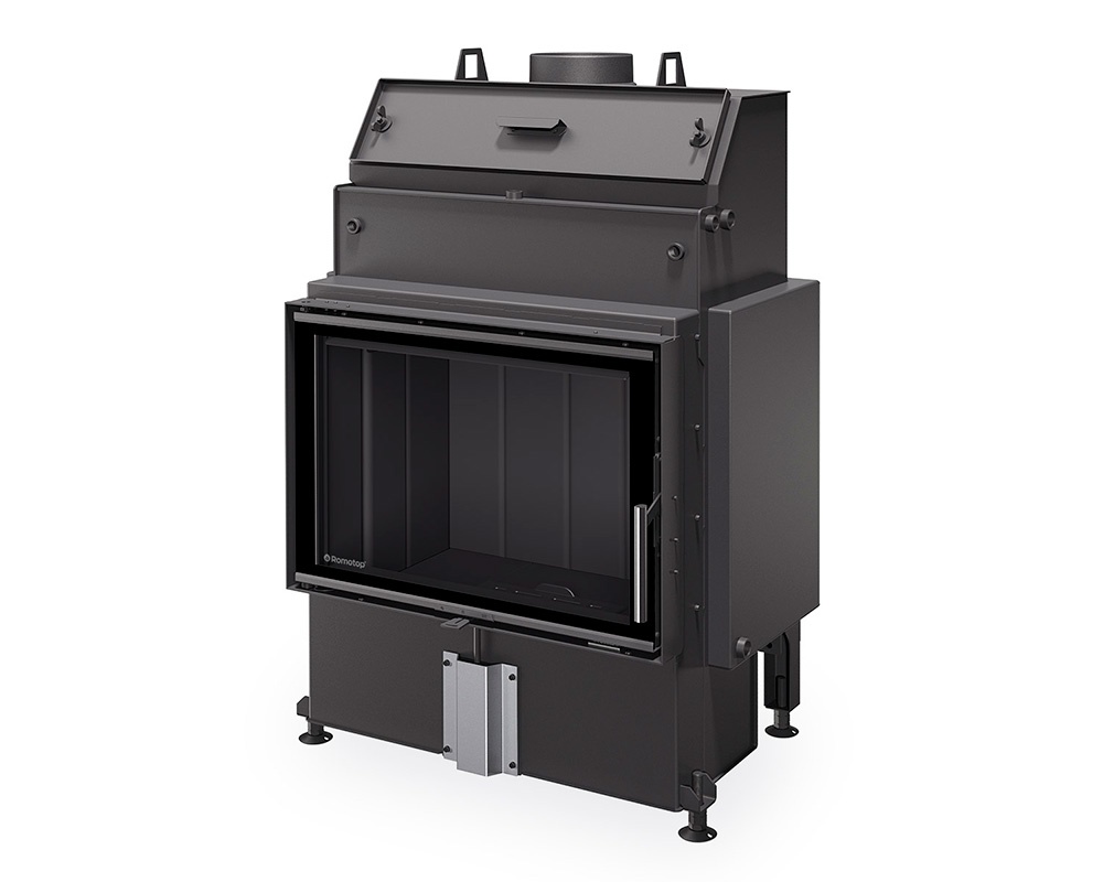 Chimenea de leña calefactora HEAT 70.50 int.ceramica negro (Frontal) HW4Z06