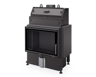 Chimenea de leña calefactora HEAT 70.50 int.ceramica negro (Frontal) HW4Z06
