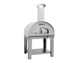 Horno de gas PIZZA BULL 60X60 con carrito