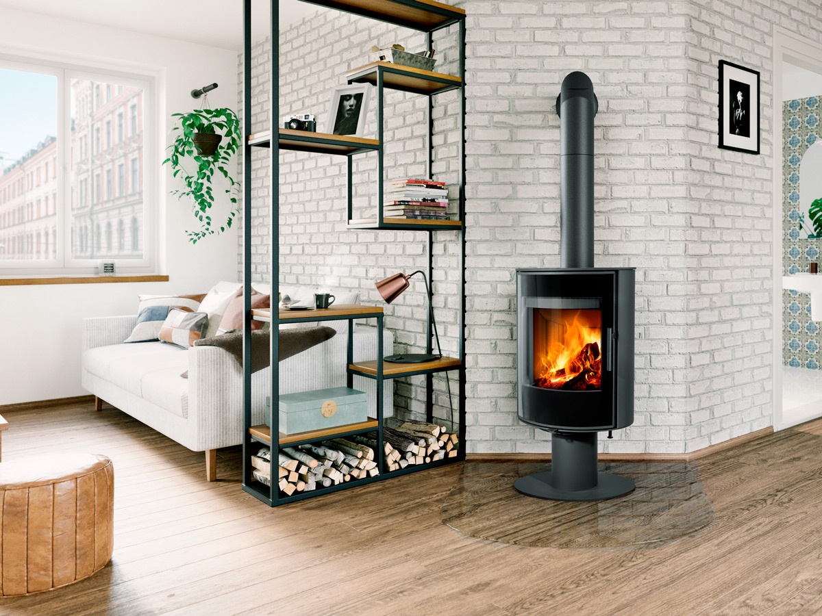 Estufa de leña LAREDO T30 metálica giratoria