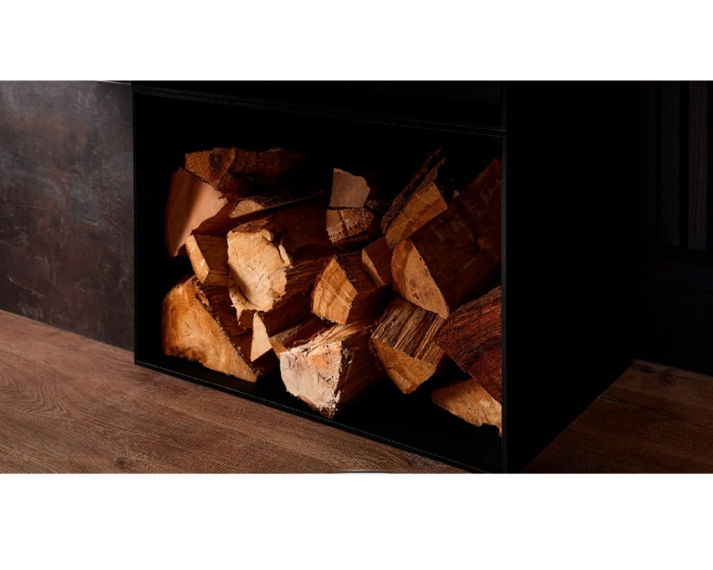 Leñero para chimenea eléctrica CUBE