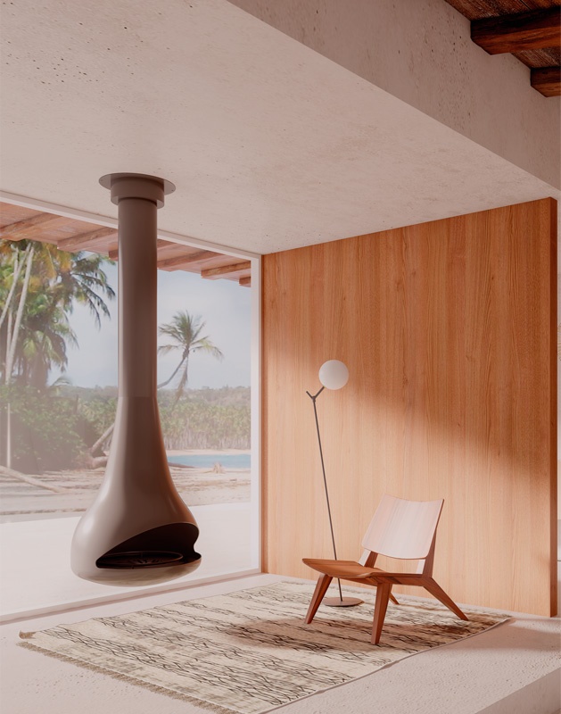 Chimenea de leña suspendida FUSION CENTRAL 2