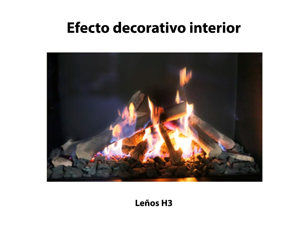 Chimenea de gas TRUE VISION 1300V (Frontal) 3