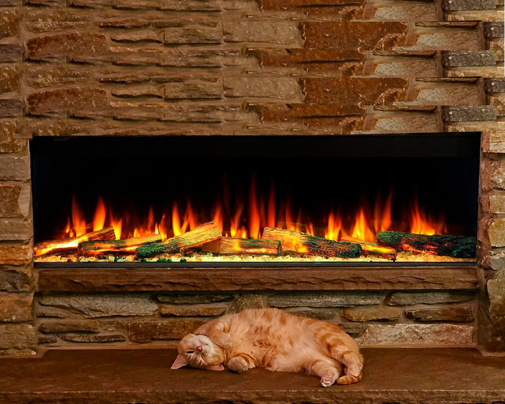 Chimenea eléctrica LICEO 125 con troncos iluminados