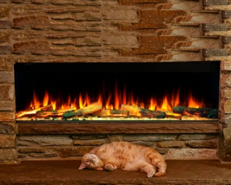 Chimenea eléctrica LICEO 125 con troncos iluminados