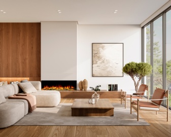 Chimenea eléctrica LICEO 150 con troncos iluminados