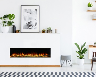 Chimenea eléctrica LICEO 180 con troncos iluminados