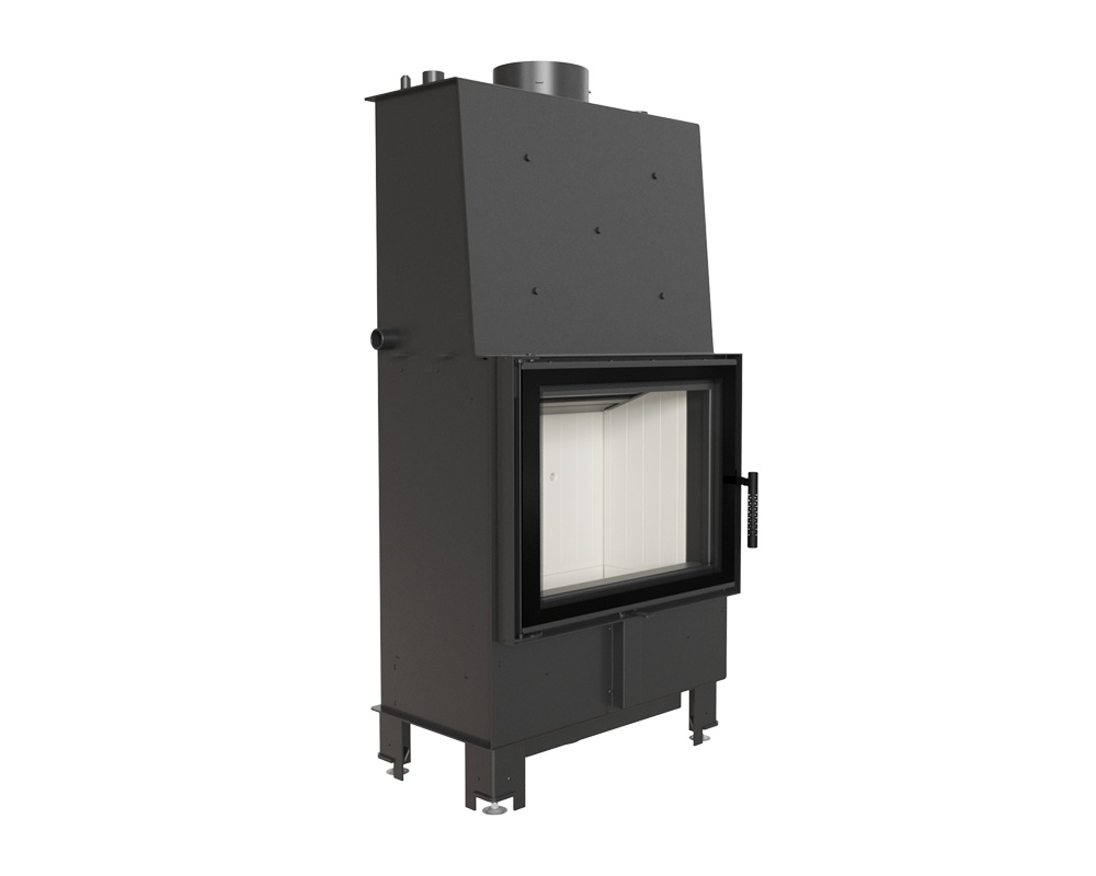 Chimenea de leña calefactora LUCY 12kW (Doble cristal)