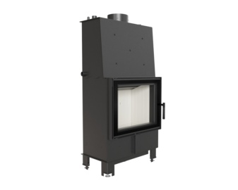 Chimenea de leña calefactora LUCY 12kW (Doble cristal)