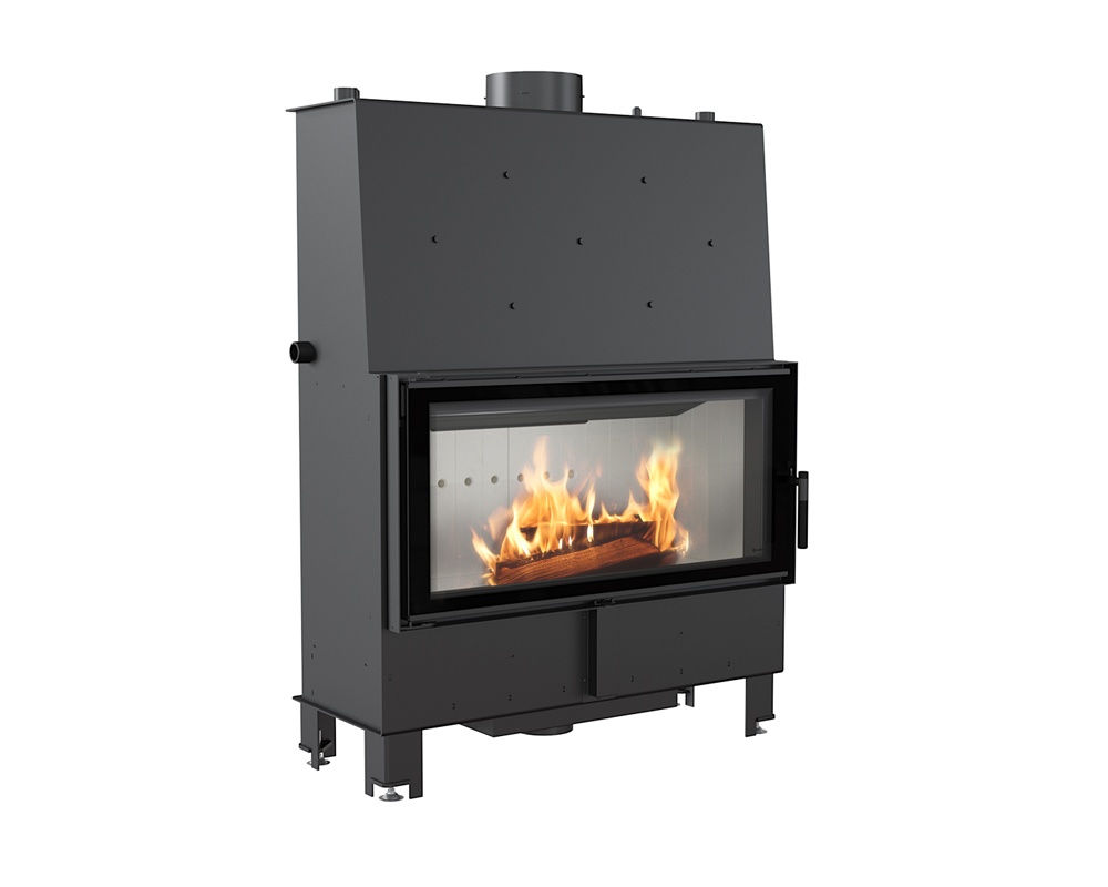 Chimenea de leña calefactora LUCY 20kW (Doble cristal)