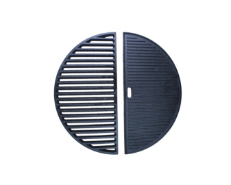 Medio grill y media plancha fundición para Kamado grill 55/56