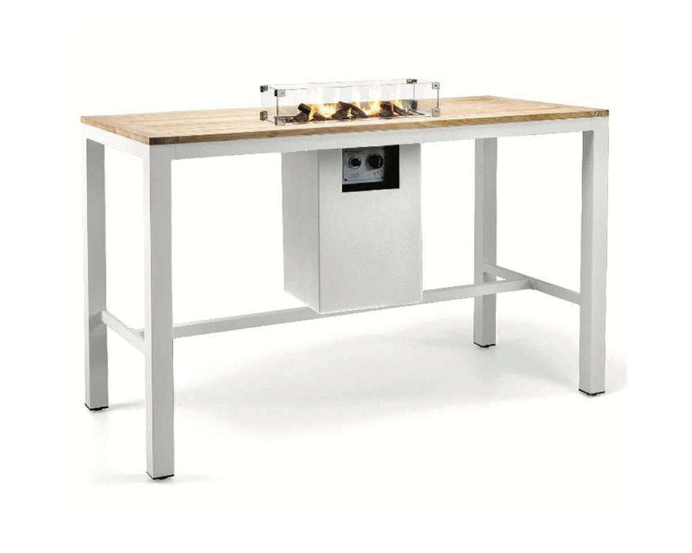 Mesa de exterior BAR RECTANGULAR + protector de cristal