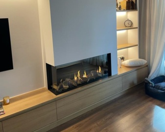 Chimenea de gas PANO 650 esquinera
