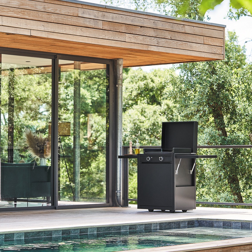 Plancha eléctrica MODERN 60 ACERO NEGRO 2
