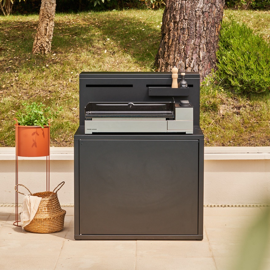 Plancha eléctrica PREMIUM 60 ACERO NEGRO Y GRIS 4