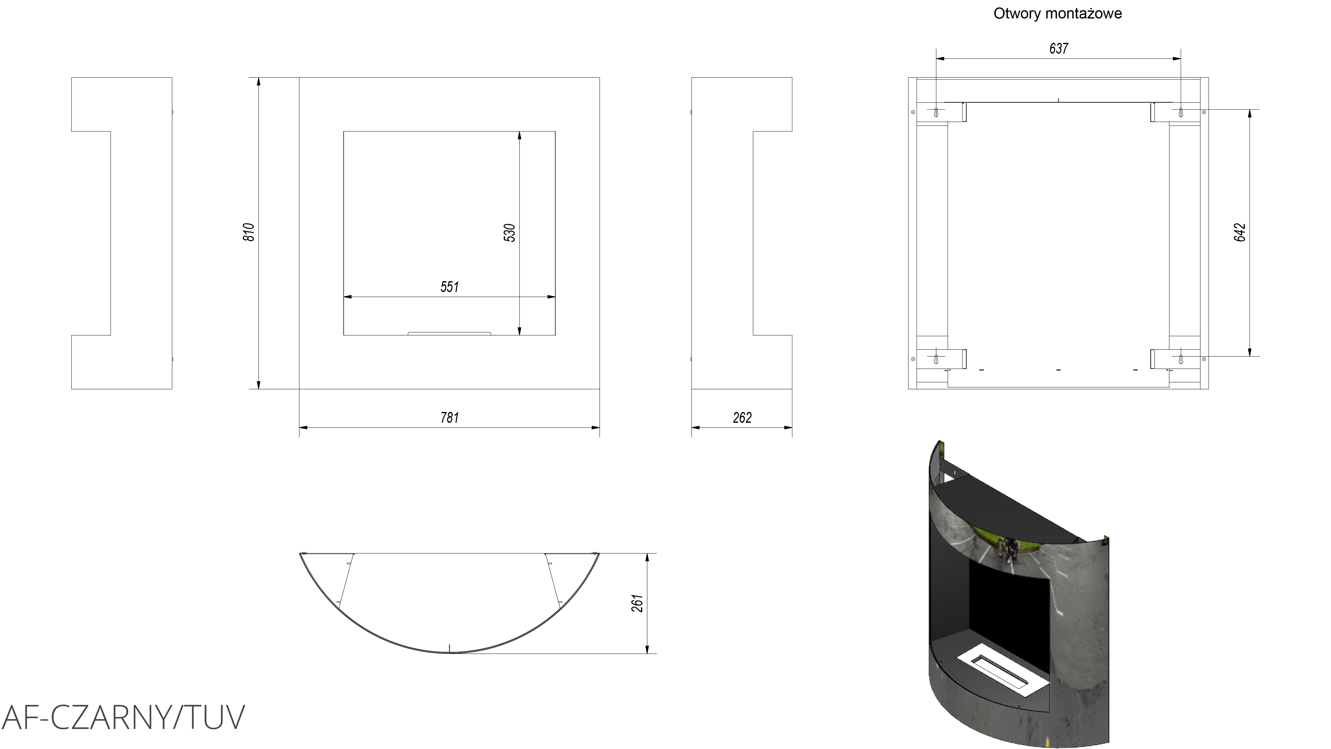 Chimenea de bioetanol OURENSE negro