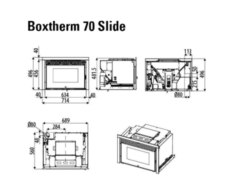 Insertable De Pellet BOXTHERM 70 SLIDE Maestro Air 9kW M1 insertable-de-pellet-boxtherm-70-slide-maestro-air-9kw-m1