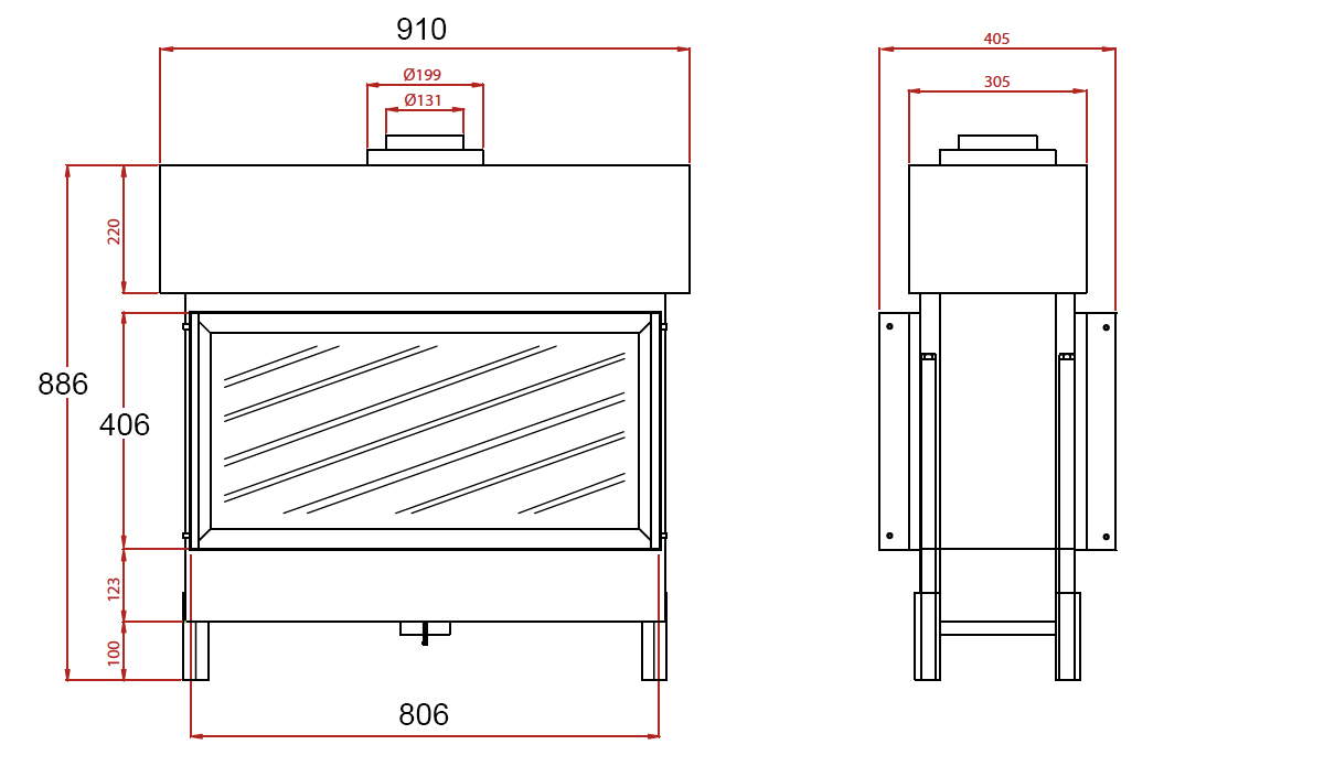 Chimenea de gas GS800