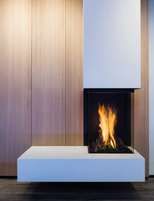 Hogar de gas TRUE VISION 550 DC - frontal y dos laterales