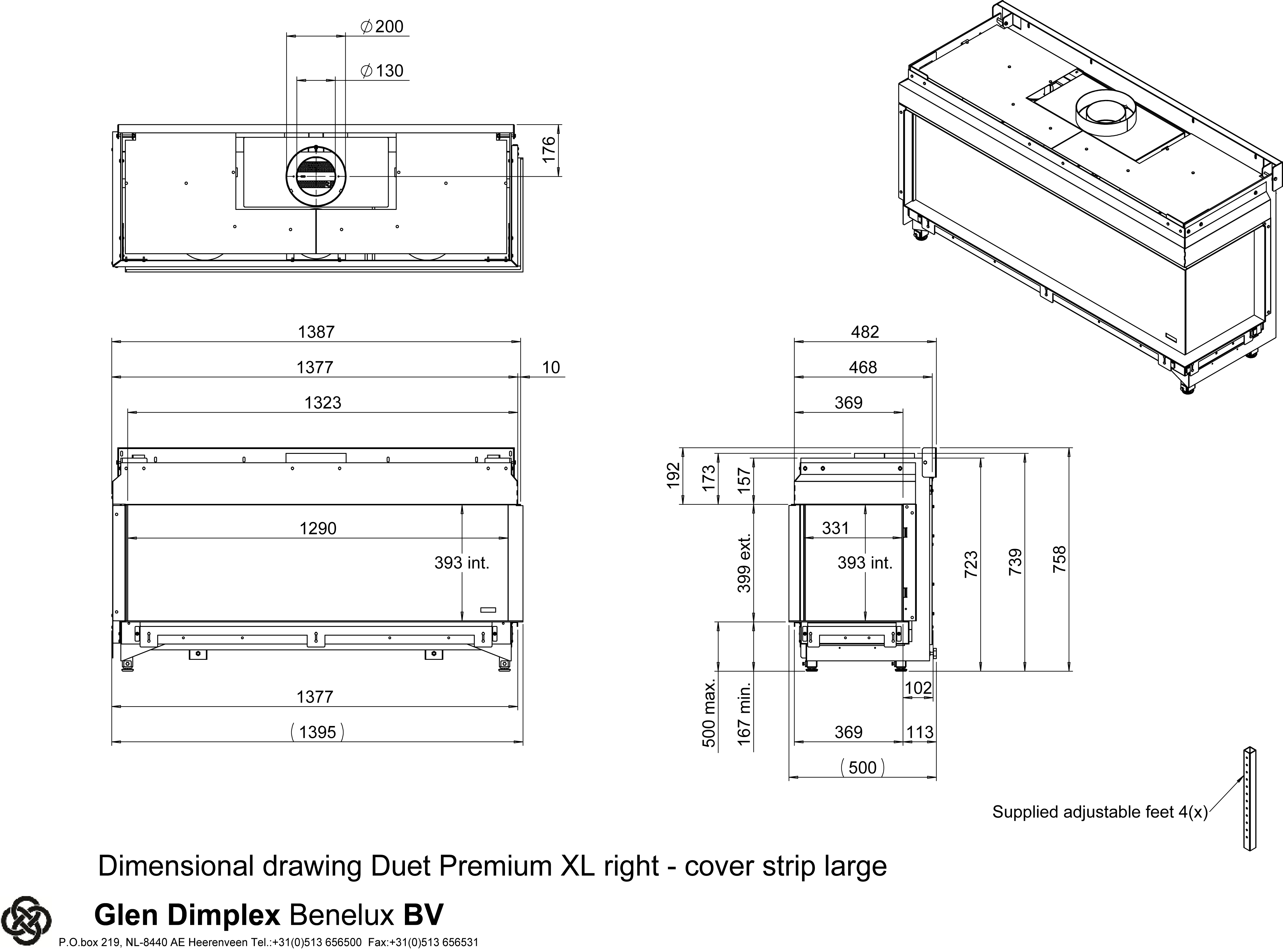 Chimenea de gas DUET PREMIUM XL