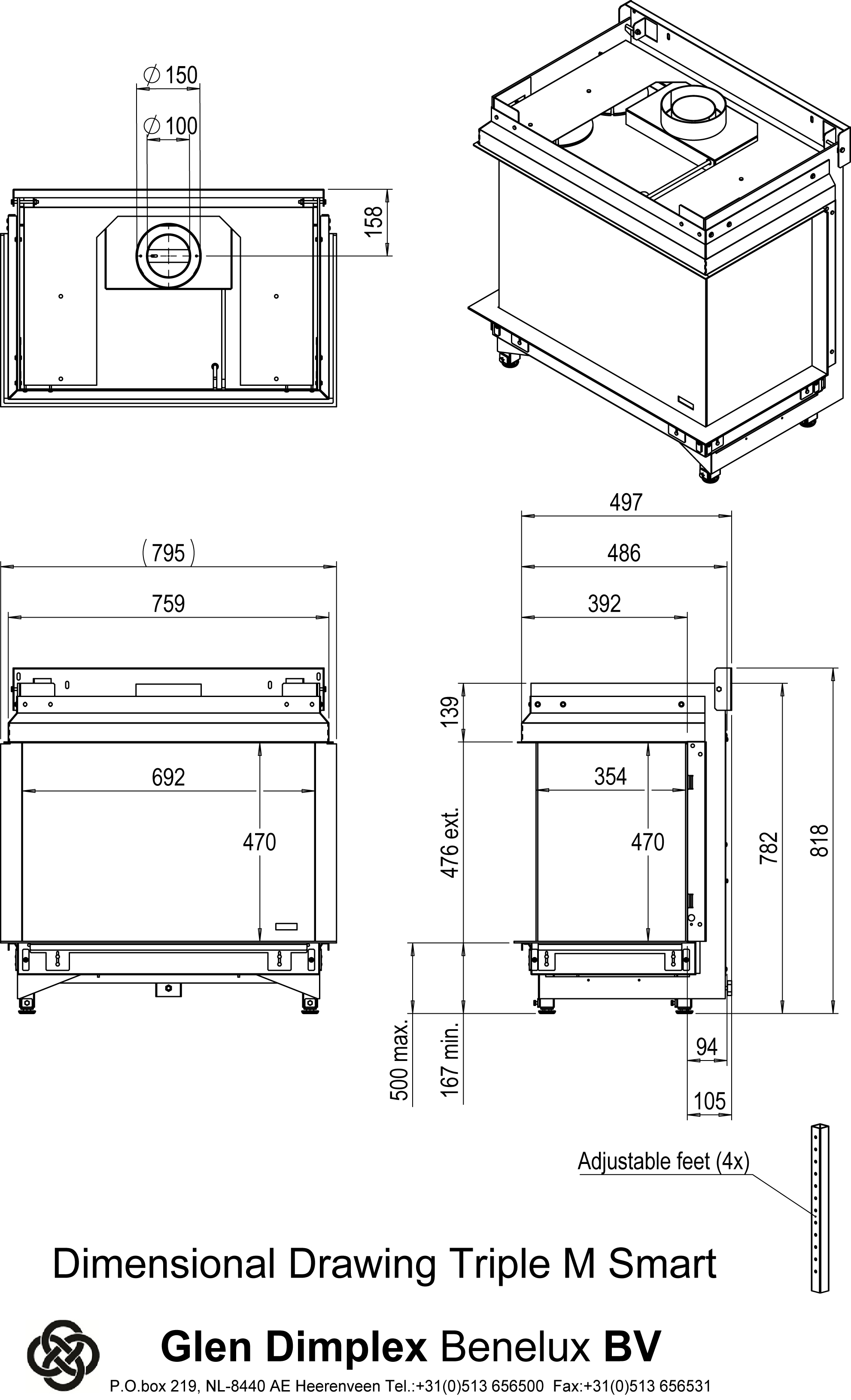 Chimenea de gas TRIPLE M SMART
