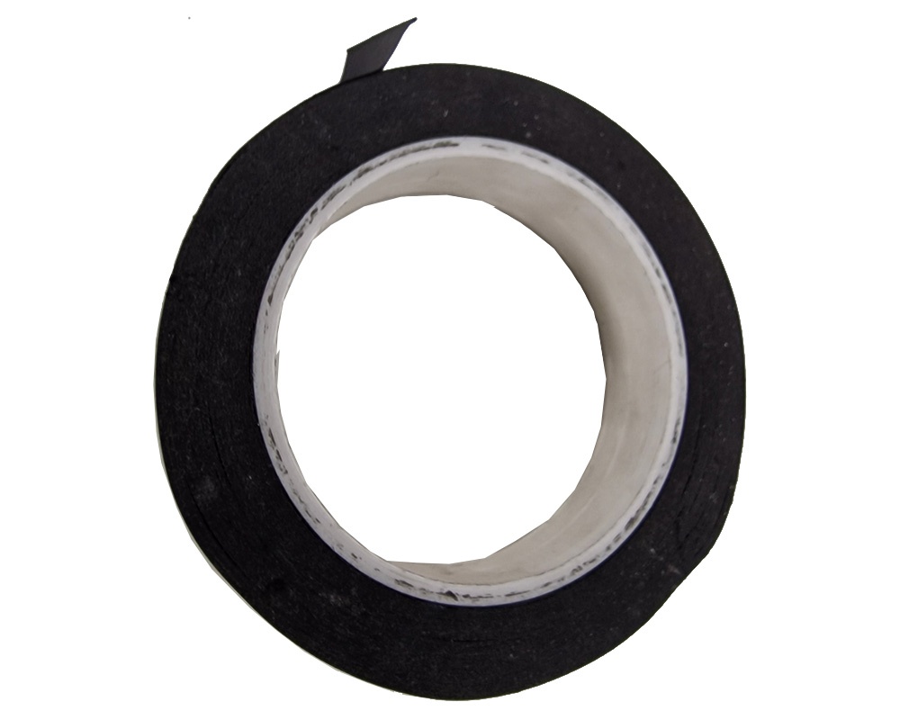 Rollo cinta adhesiva negra para terminales 25mm