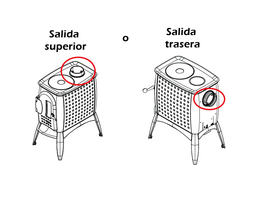 Salida de humos Ø130 para G1 1