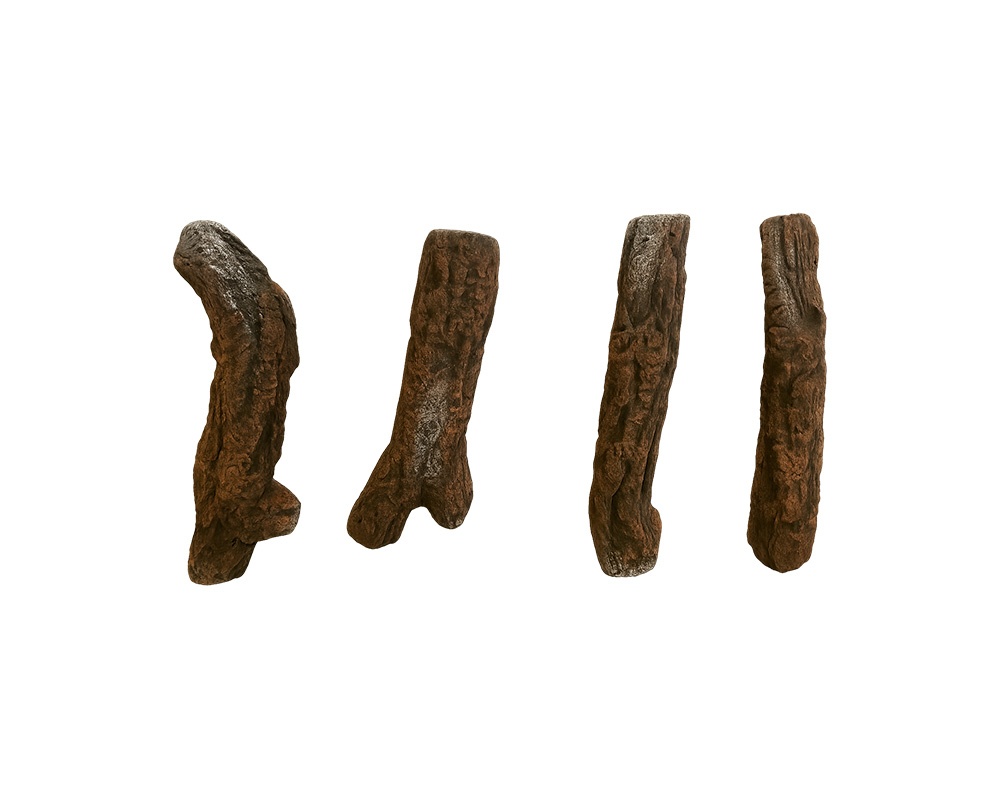 Set de 4 leños cerámicos