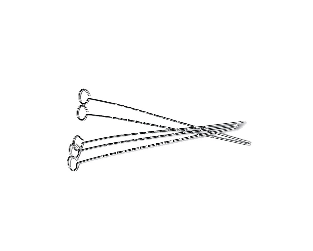 Set de 5 pinchos de 38 cm para barbacoa