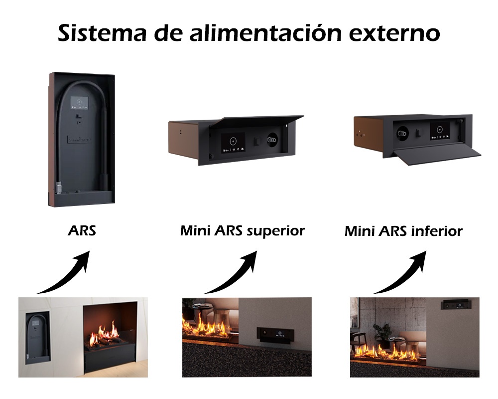 Chimenea de bioetanol electrónica CHALET II 1200 EX 15