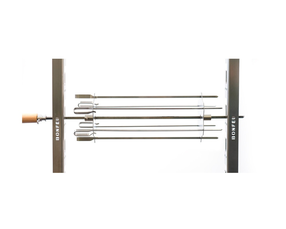 Soporte para brochetas para set asador