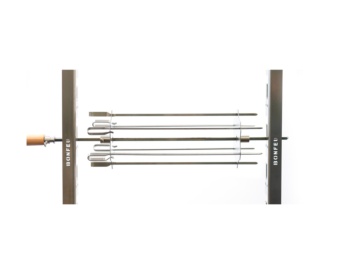 Soporte para brochetas para set asador