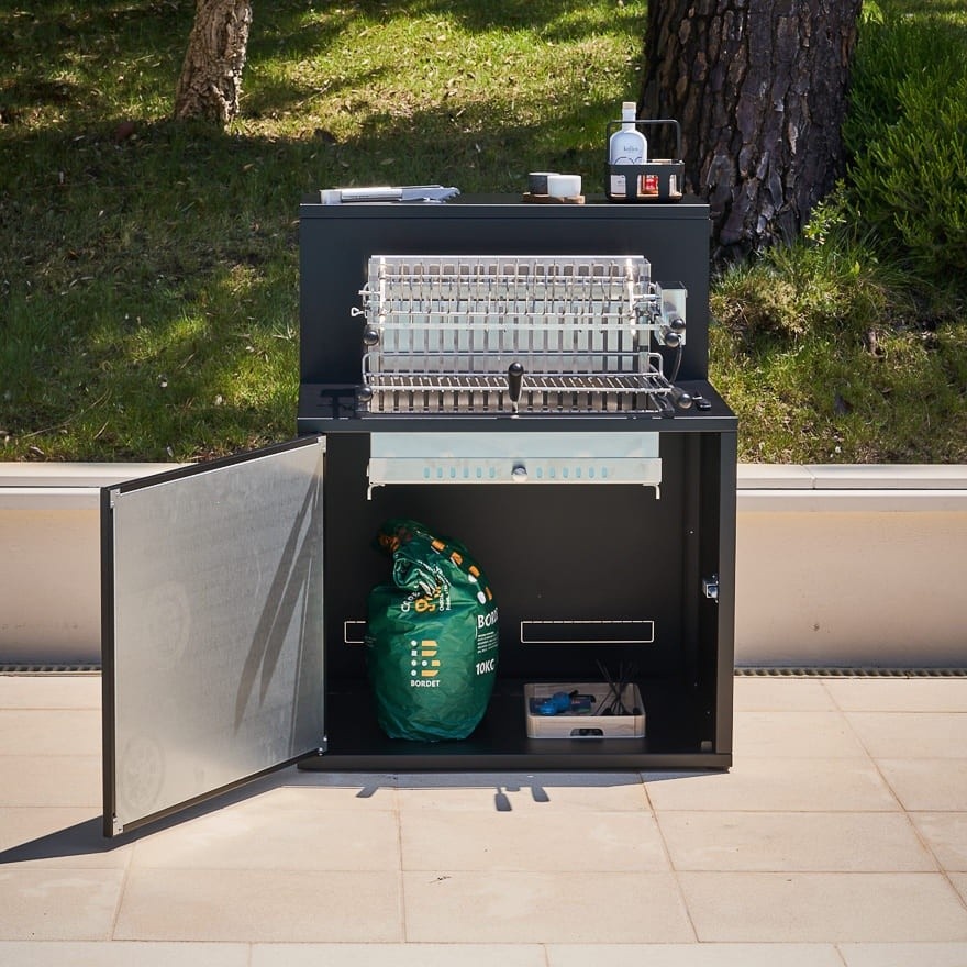 PARRILLA DE ACERO INOX 918.66 EMPOTRADA O INDEPENDIENTE 66CM CON ASADOR ELÉCTRICO 1