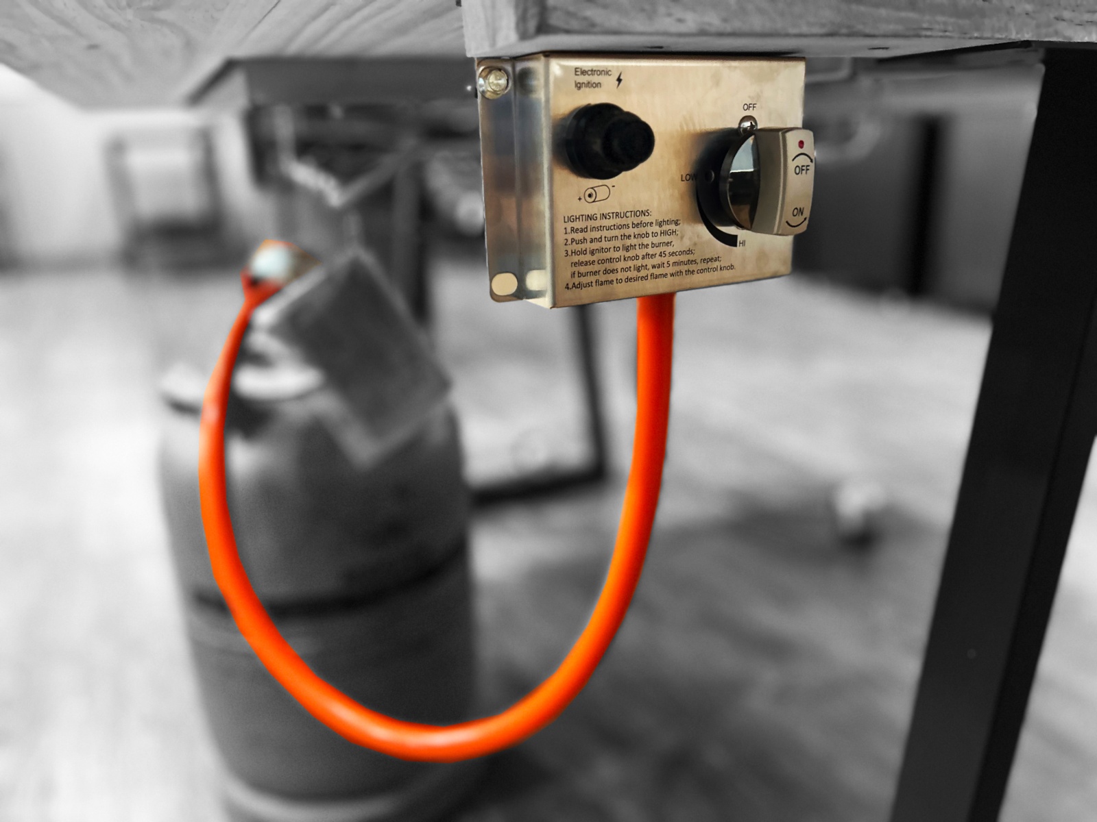 Quemador de gas rectangular 630X180 lpg NORAFLAMES 6