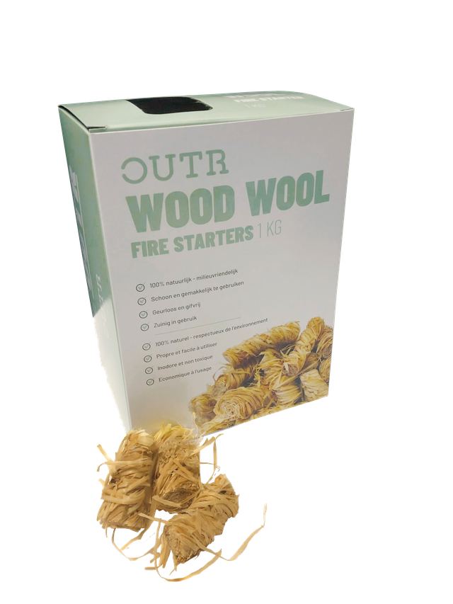 Caja 1Kg pastillas encendido ecológico WOOD WOOL 1